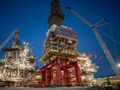Azeri Central East drilling platform installed in the Caspian